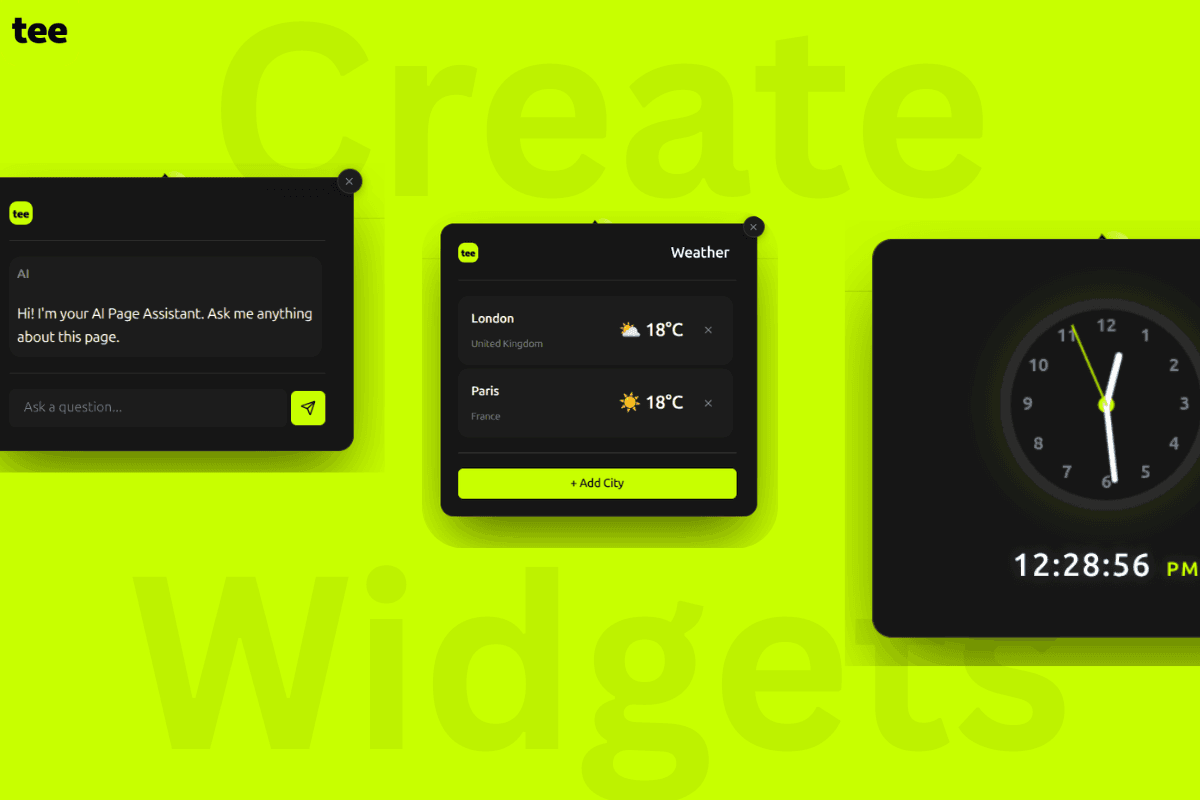 Create Widgets